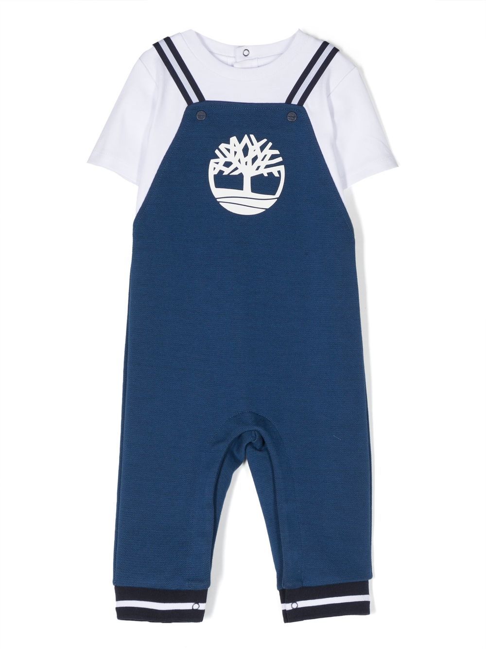 

Timberland Kids dungarees short-sleeve babygrow set - Blue