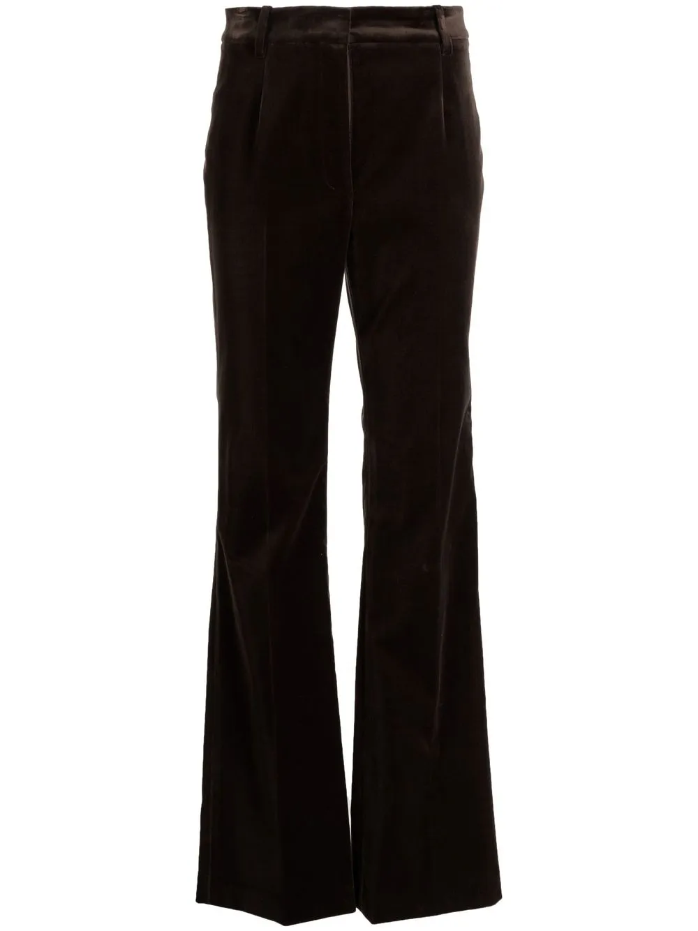 

Nili Lotan straight-leg velvet trousers - Brown