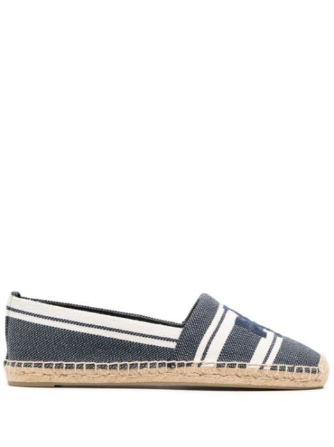 Tory Burch logo-embroidered flat espadrilles