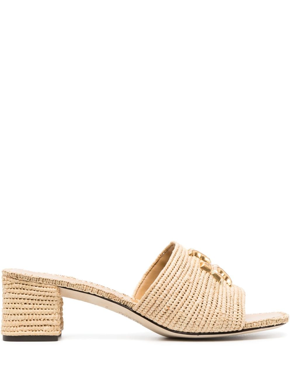 Tory Burch Mule Eleanor De Ráfia Com Salto 55mm - Farfetch