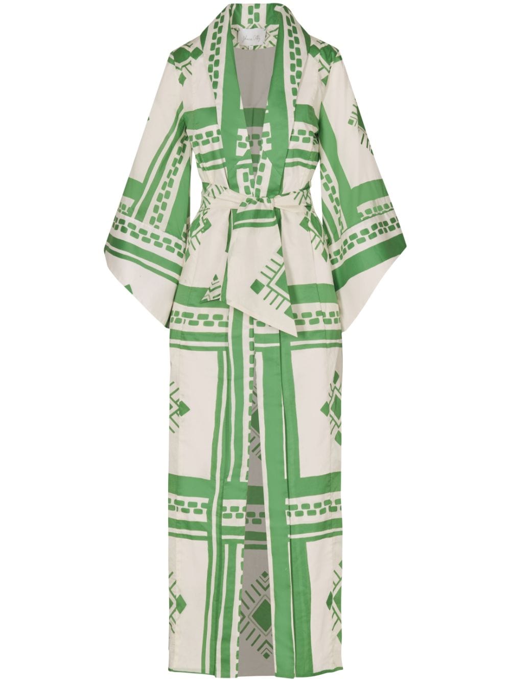 Johanna Ortiz Happy Mystery Geometric-print Cotton Kimono Dress In ...