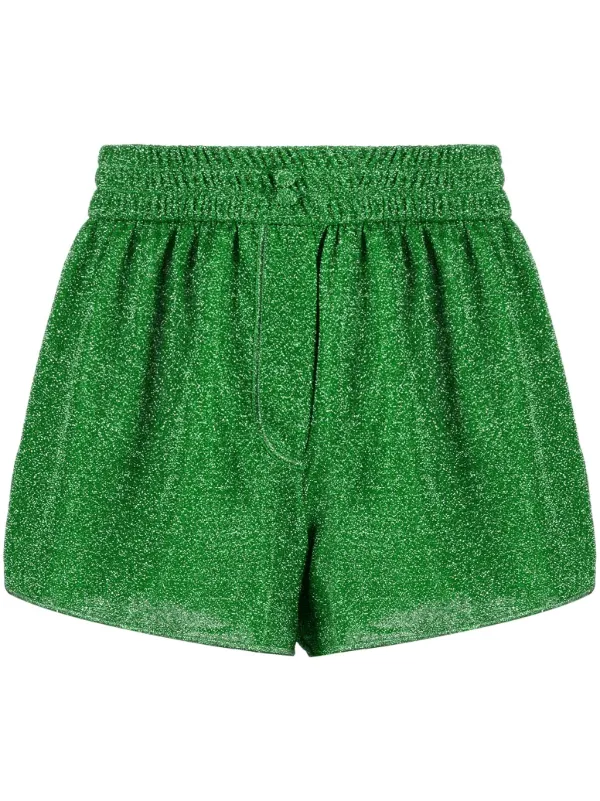 Oseree Shorts Metallizzati Lumiere Verde FARFETCH IT