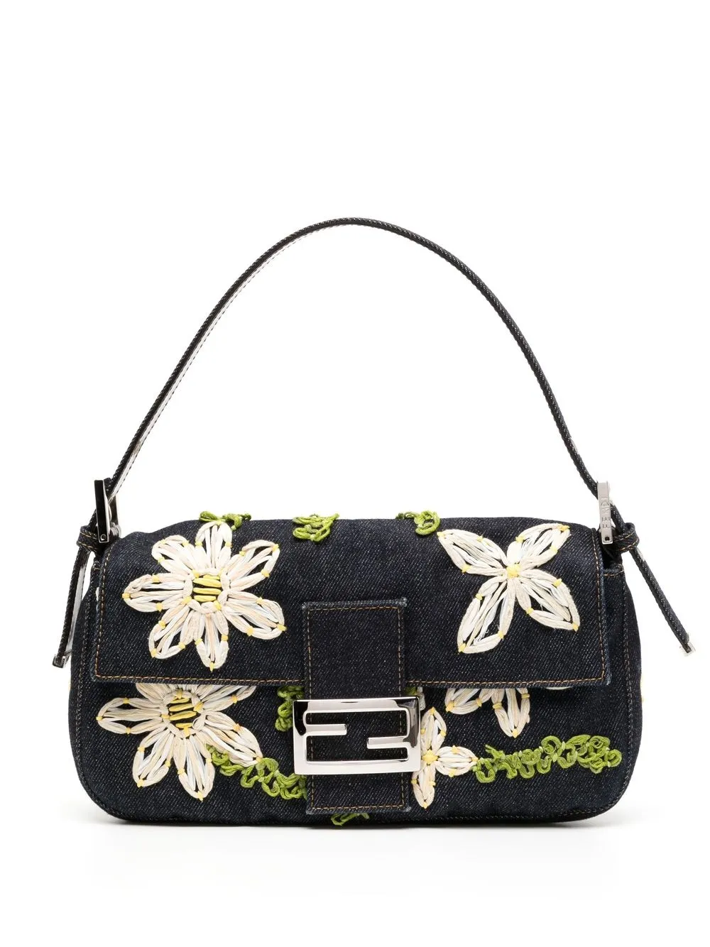 

Fendi Pre-Owned 1990-2000s Baguette embroidered handbag - Blue