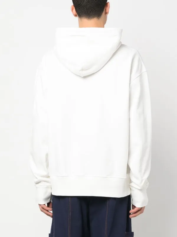 MM6 Maison Margiela graphic-print Cotton Hoodie | White