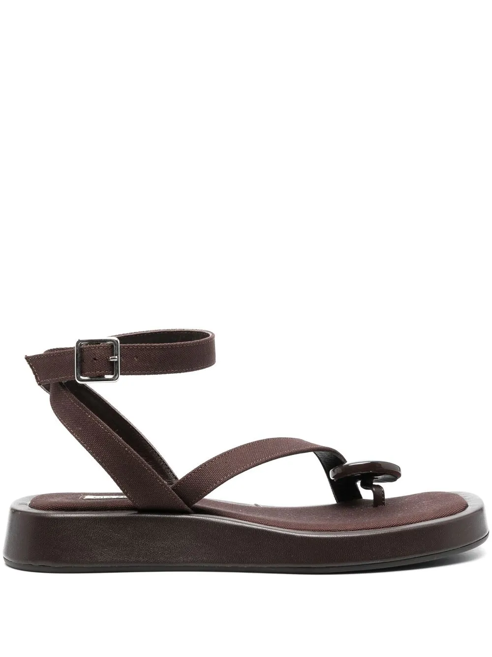 

GIABORGHINI open-toe leather sandals - Brown