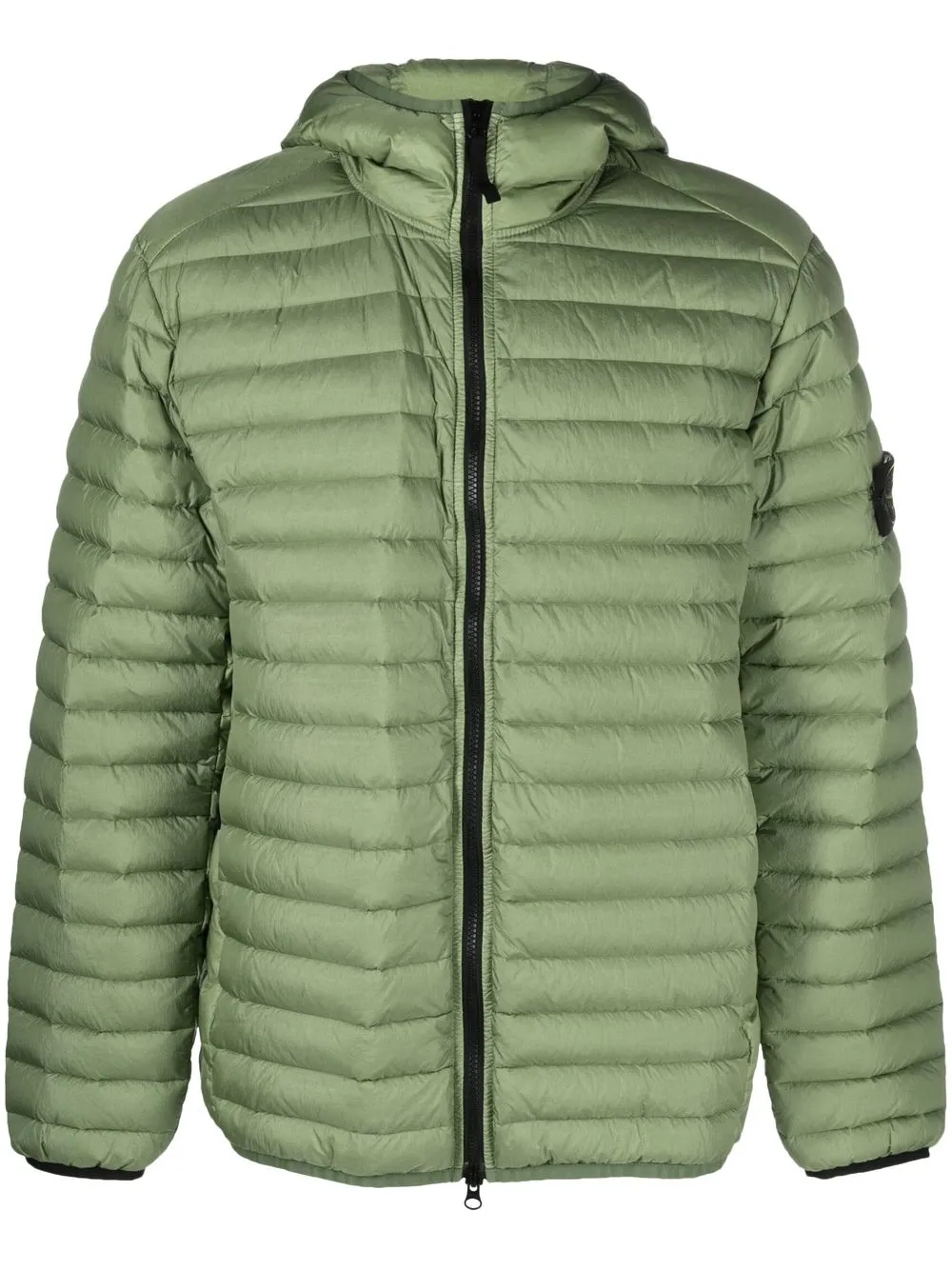 

Stone Island Compass-patch hooded padded jacket - Green