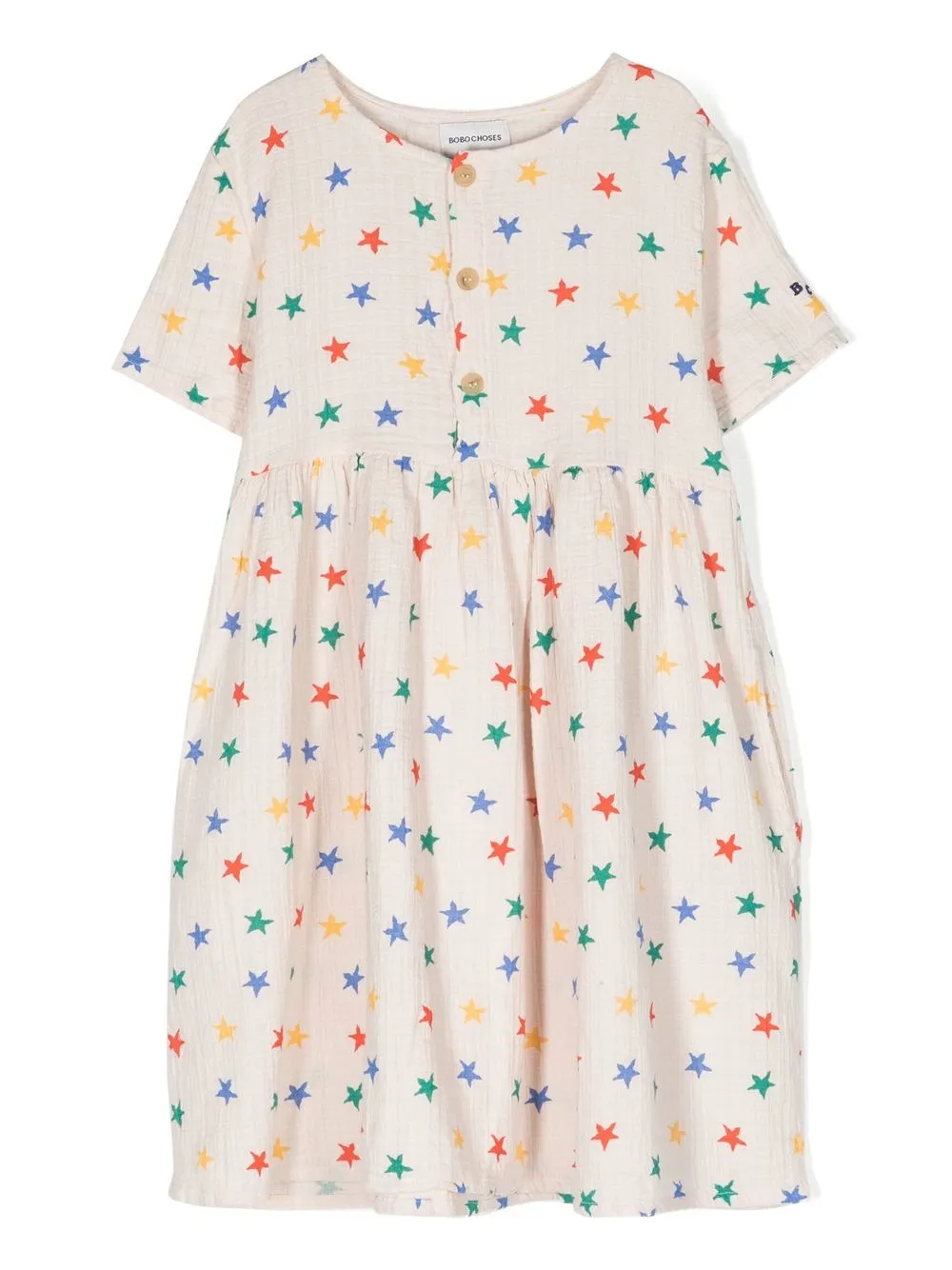 

Bobo Choses star-print short-sleeve dress - Neutrals
