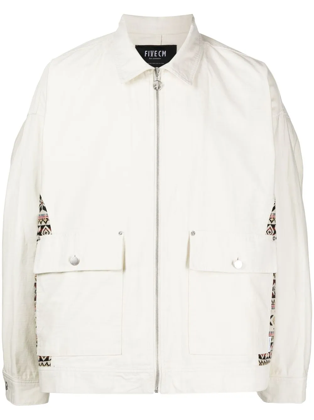 

FIVE CM graphic-print jacket - White