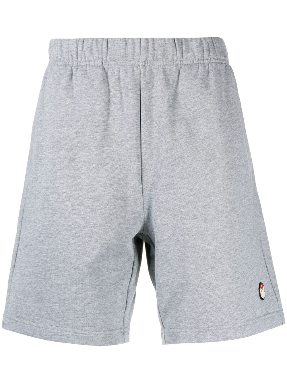 Chocoolate Logo-patch Cotton Shorts In Grey