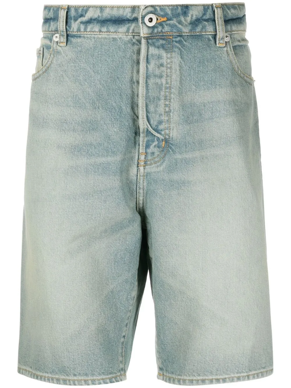 

Kenzo logo-patch denim shorts - Blue