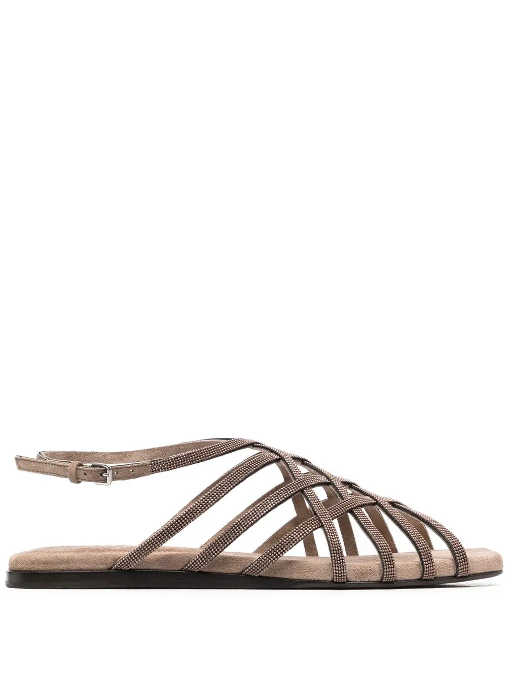 

Brunello Cucinelli metallic gladiator sandals - Brown