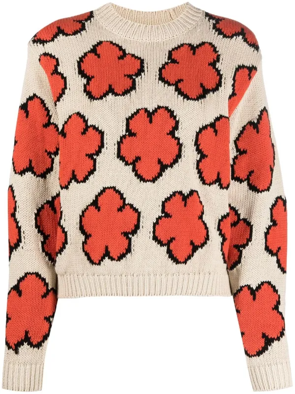 Kenzo Boke Flower intarsia-knit Jumper - Farfetch