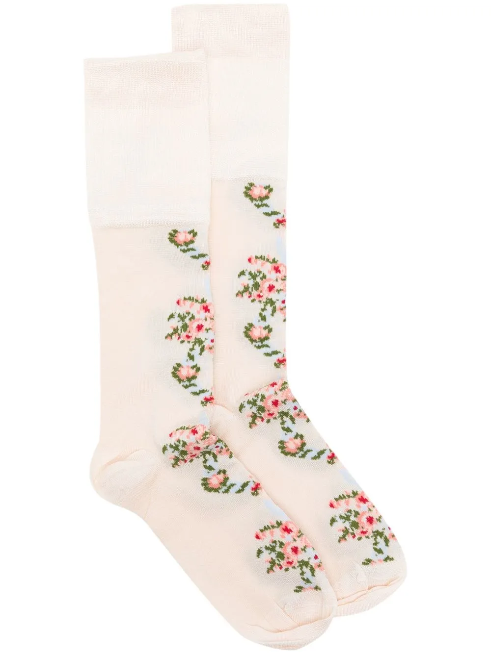 

Simone Rocha intarsia-knit ankle socks - Pink