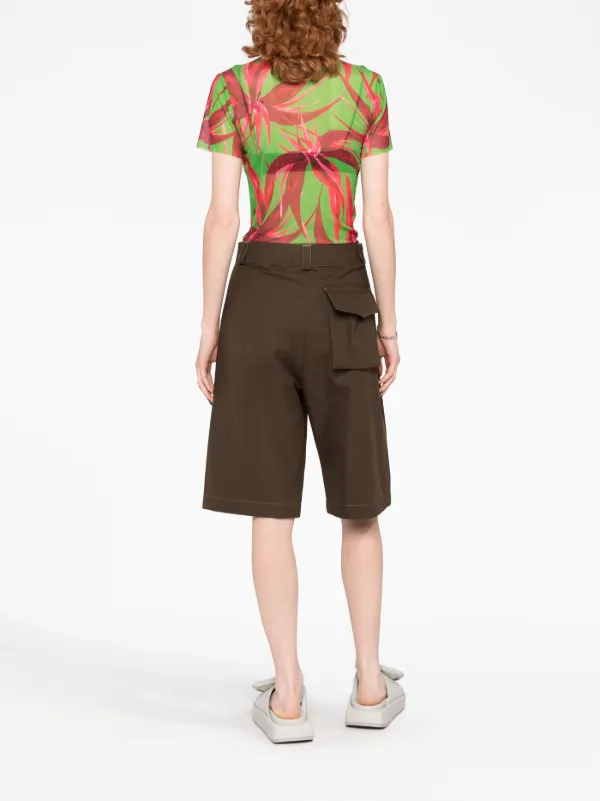 オールインワン・サロペット Louisa Ballou Printed Short Kaftano Louisa Ballou floral-print ribbed-knit Shorts | Green | FARFETCH
