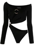 Louisa Ballou cut-out asymmetric jersey top - Black