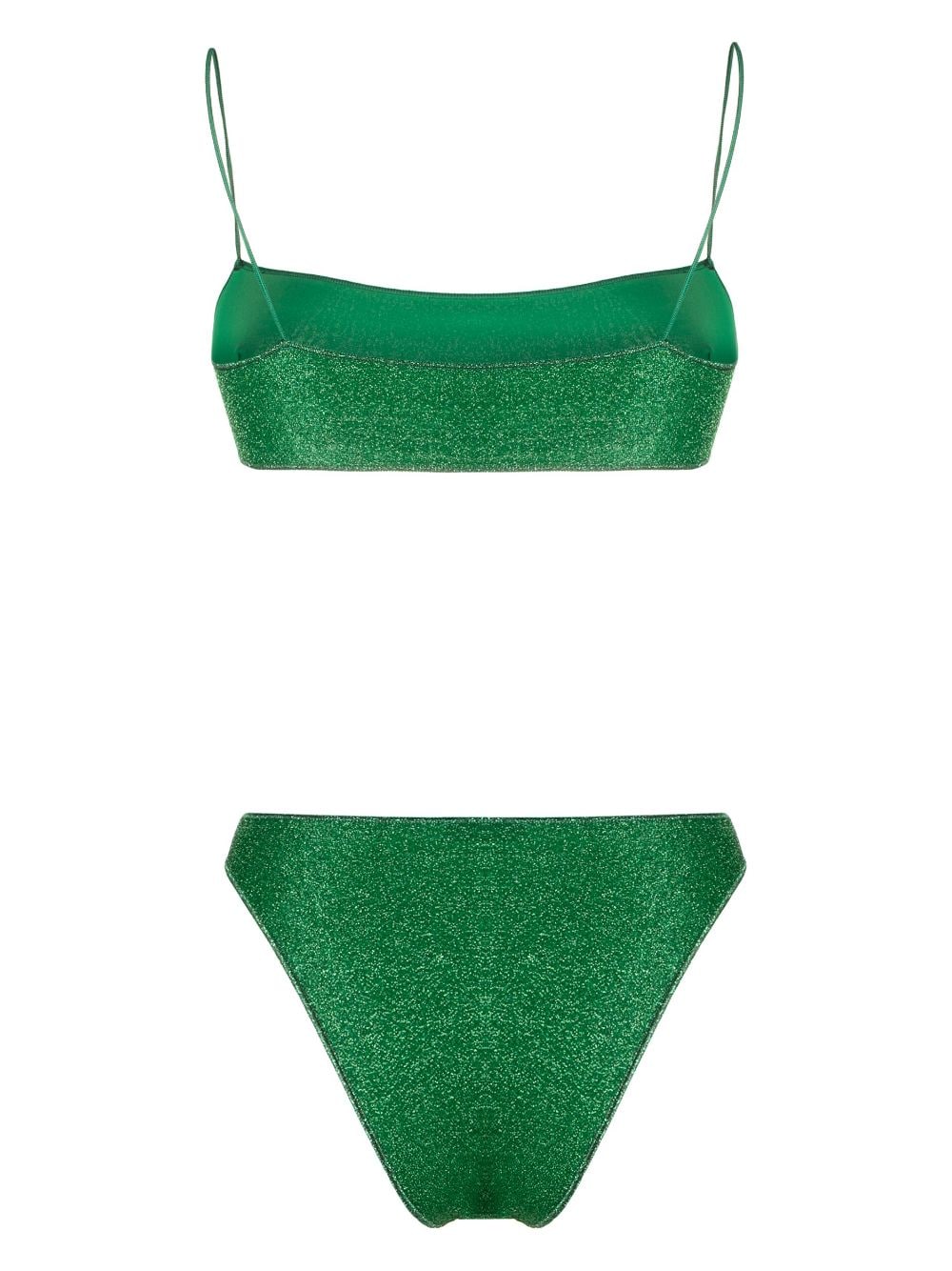 Oséree Lumière metallic-effect bikini - Groen