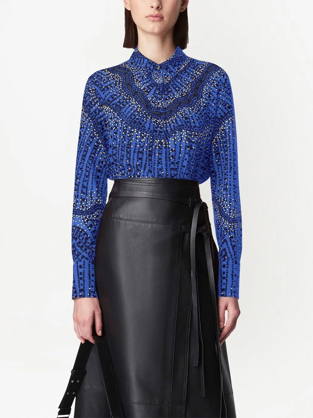 Altuzarra Chika Printed Silk Shirt - Blue 