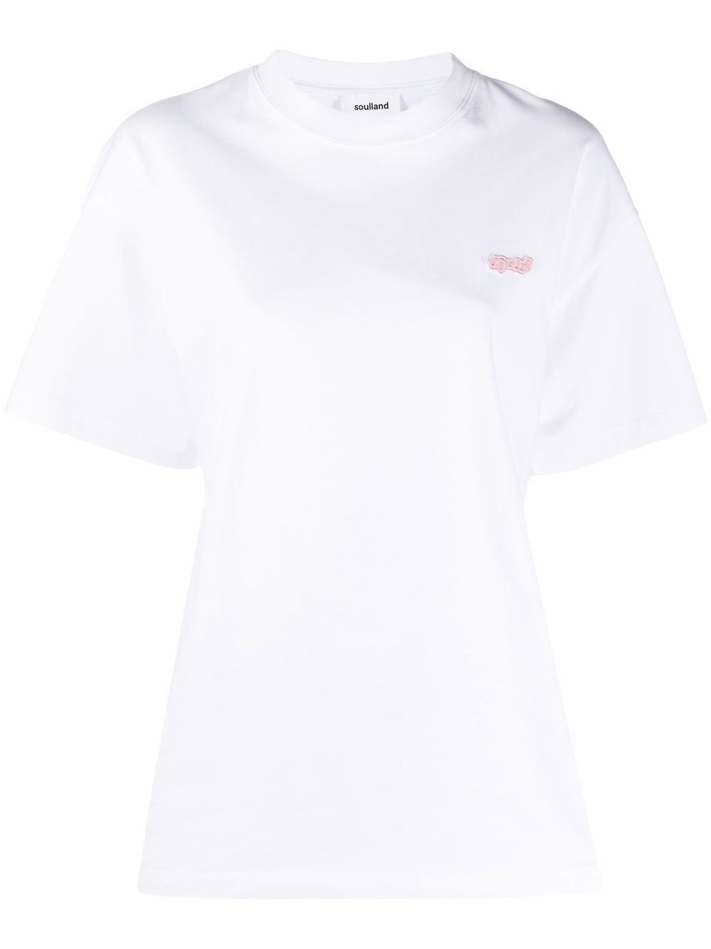 soulland t-shirt à logo imprimé - blanc