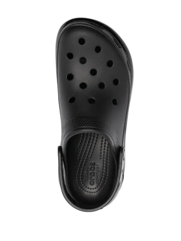 Crocs Perforated Platform Clogs Black FARFETCH VN