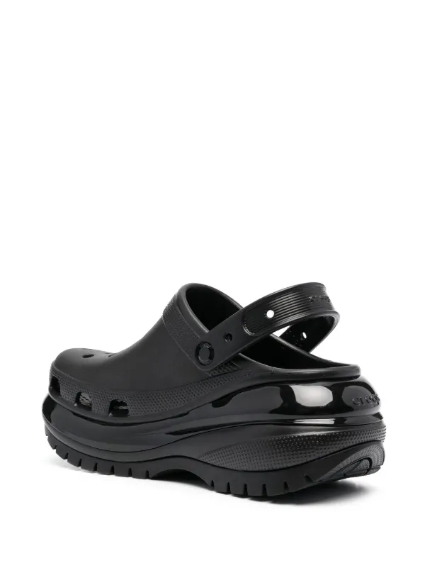 Crocs Zuecos De Plataforma Negro FARFETCH CO