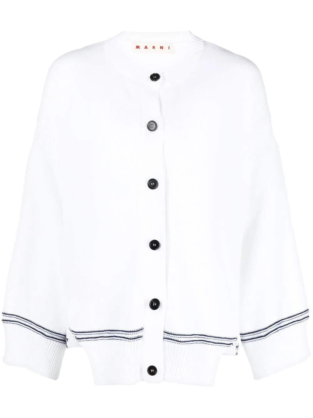 

Marni logo-embroidered cardigan - White