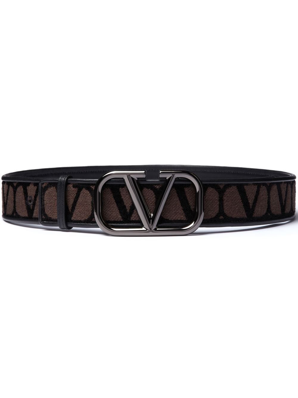 Vlogo Signature Calfskin Belt 40 Mm for Man in Bitter Chocolate