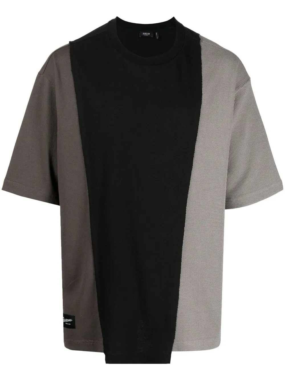 Five Cm T-shirt In Colour-block-optik In Grey