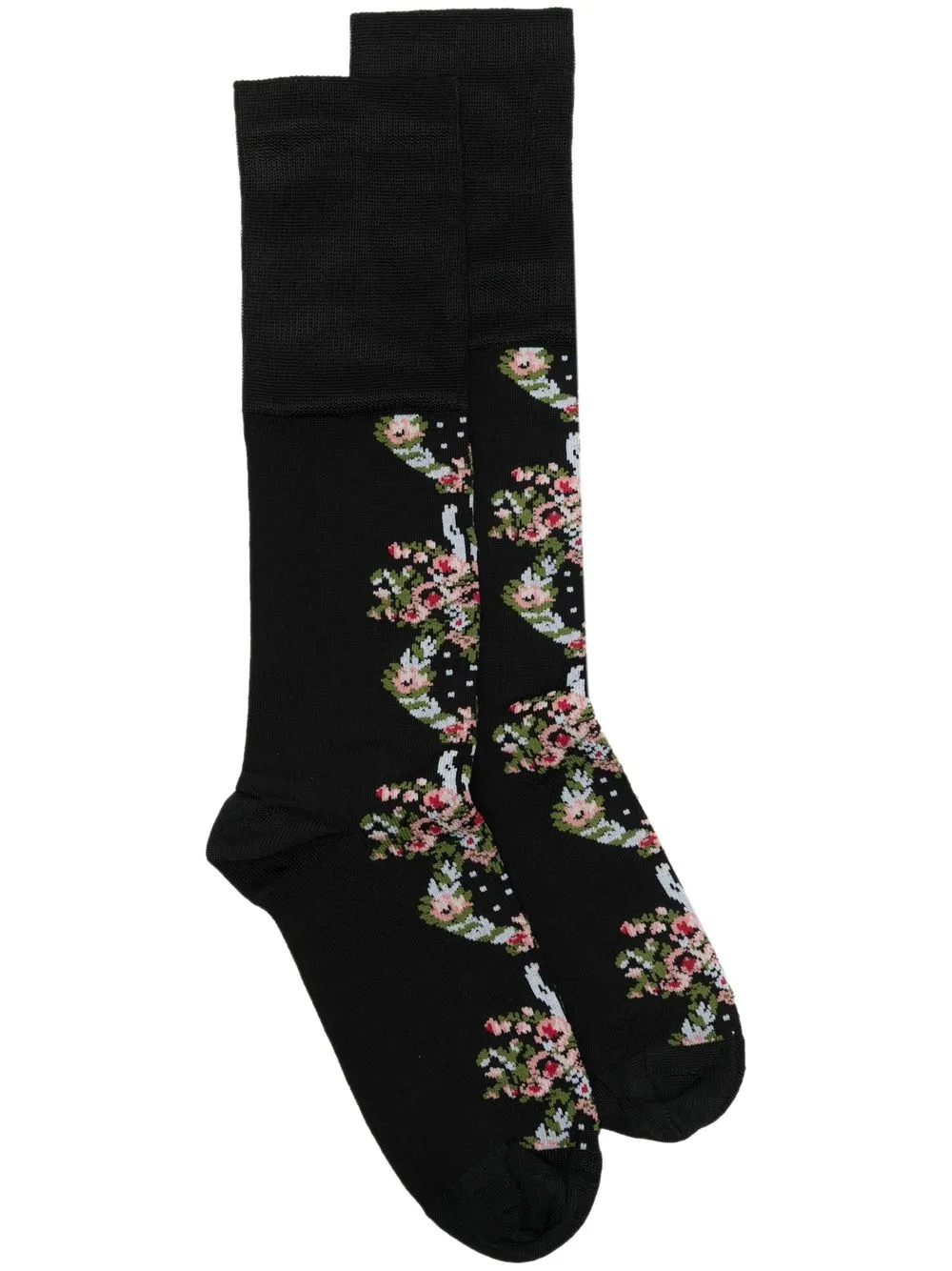 

Simone Rocha intarsia-knit ankle socks - Black