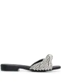 Sergio Rossi crystal-embellished flat sandals - Silver