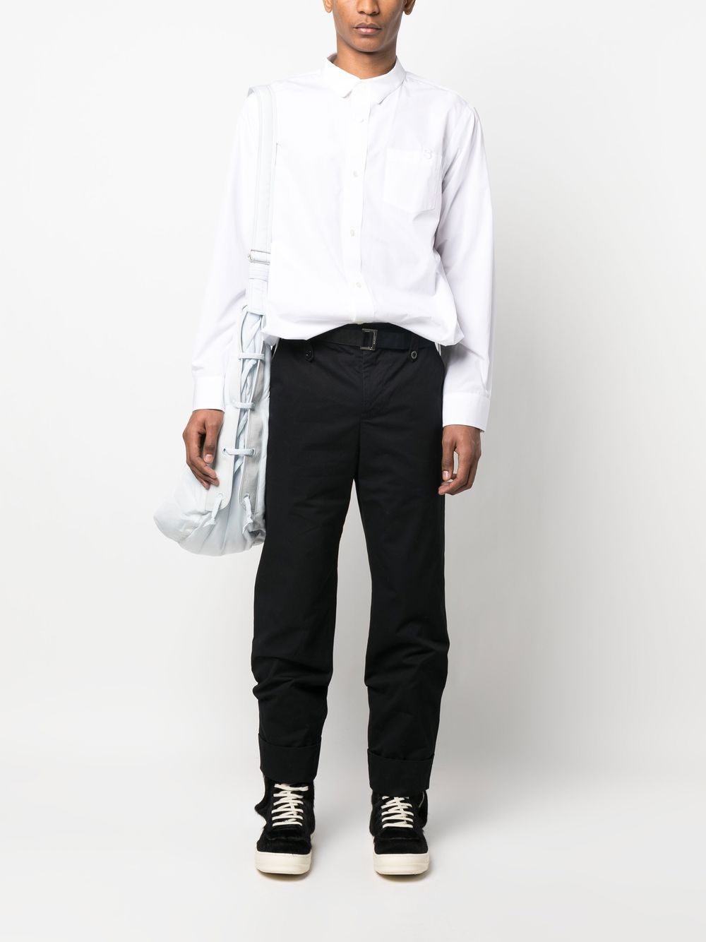 sacai Shirtjack met elastische afwerking - Wit