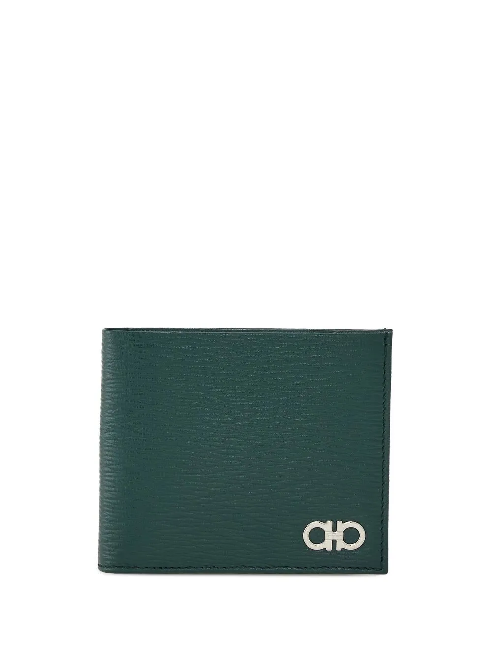 

Ferragamo Gancini hammered wallet - Green