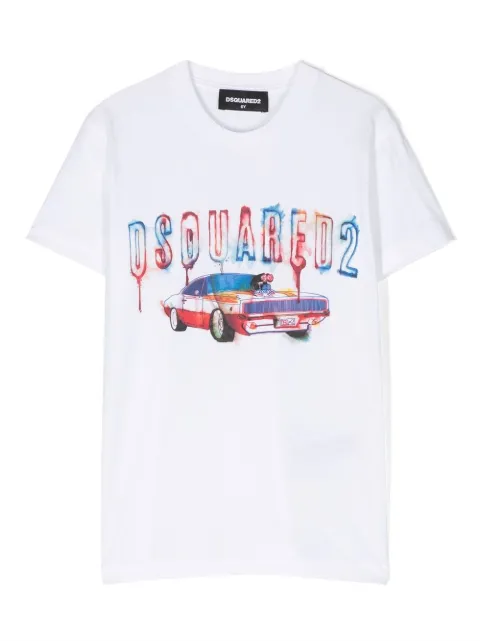 DSQUARED2 KIDS playera con logo estampado