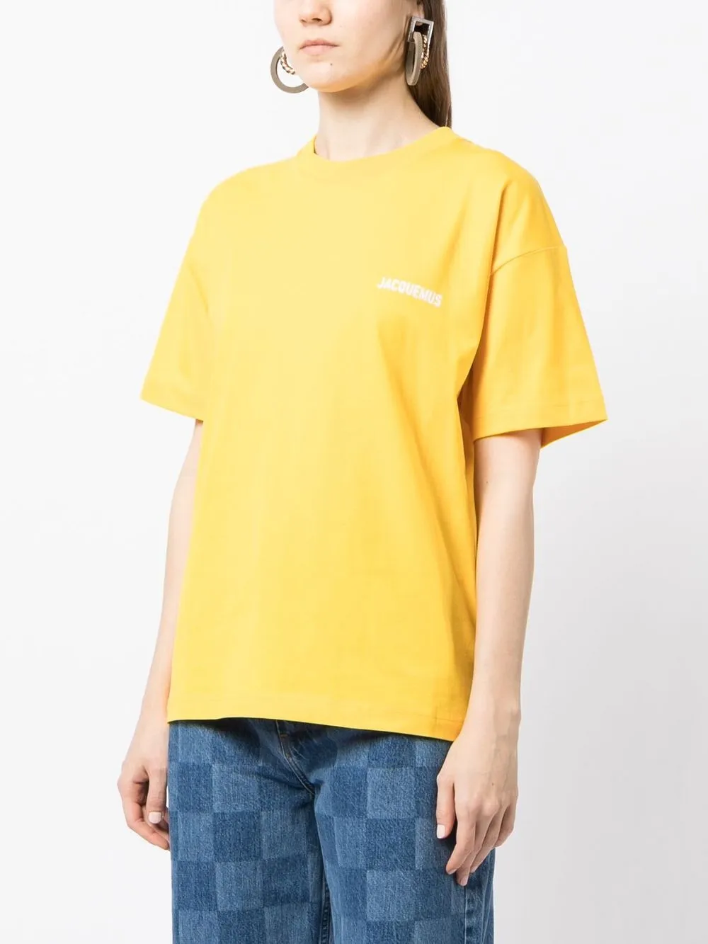 Jacquemus T-shirt With Logo In Yellow