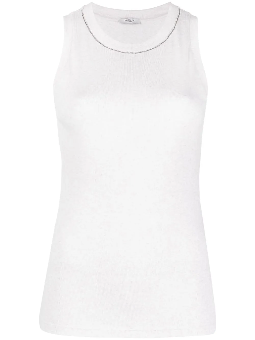 

Peserico beaded-trim sleeveless top - Neutrals