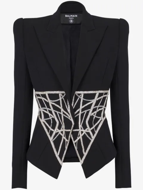Balmain dobbeltradet uldblazer