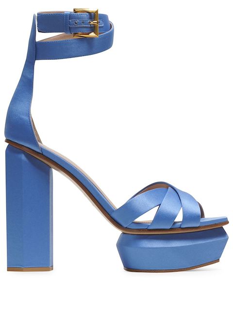 Balmain Ava satin platform sandals