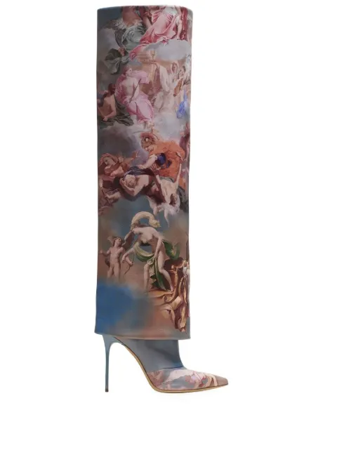 Balmain Ariel sky-print boots