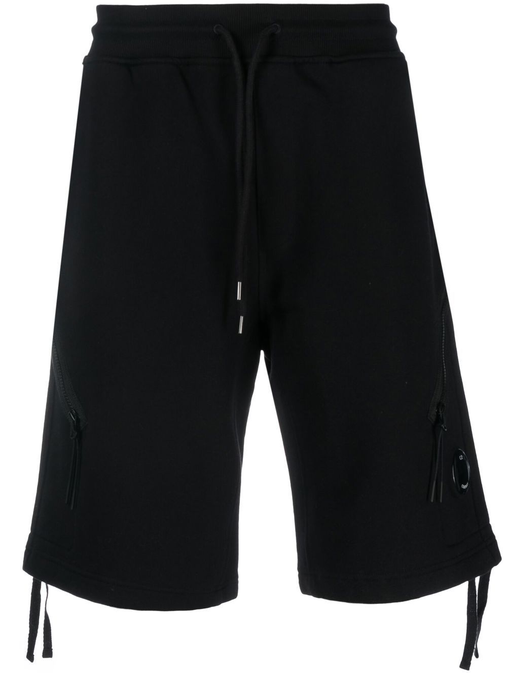 

C.P. Company logo-plaque track shorts - Black