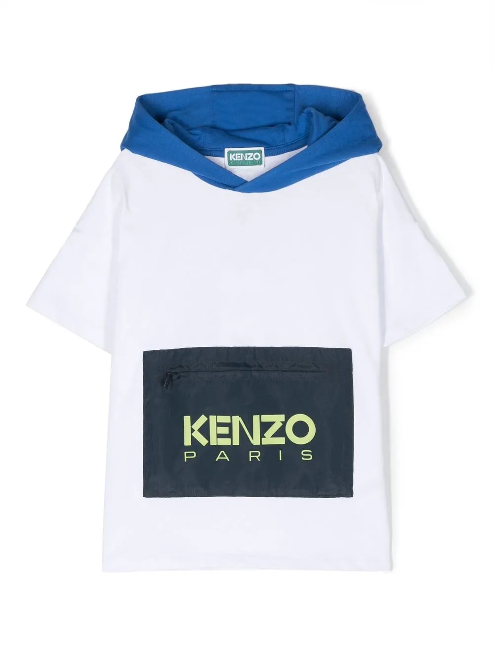 

Kenzo Kids logo print short sleeve hoodie - White