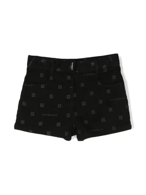 Givenchy Kids 4G print denim shorts