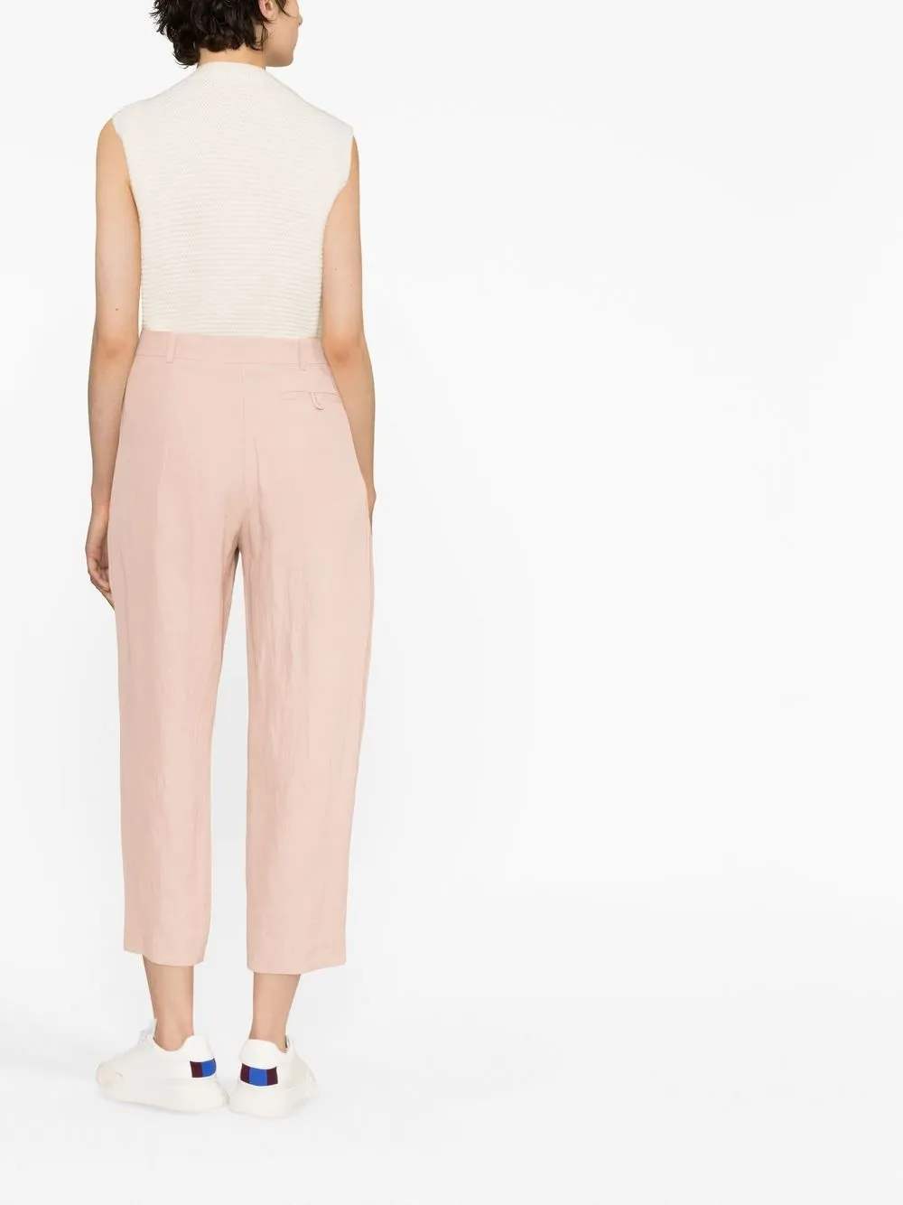 Stella Mccartney Cropped Tailored Trousers In Rosa
