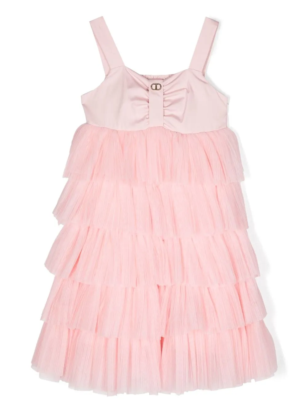 

TWINSET Kids tulle-overlay tiered dress - Pink