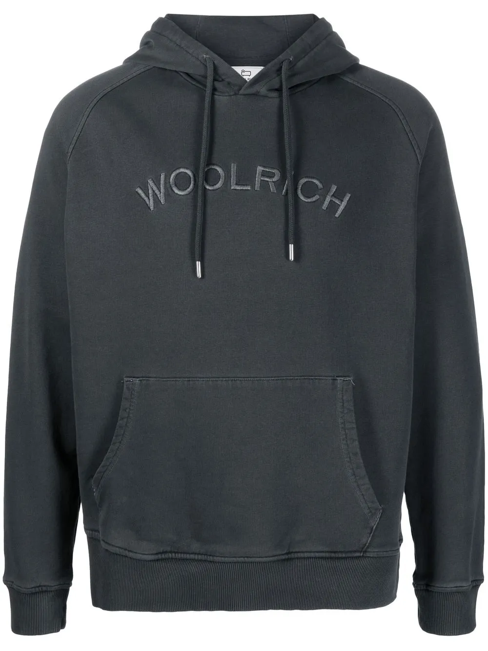 

Woolrich embroidered-logo cotton hoodie - Black