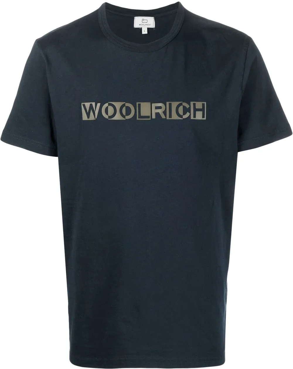 

Woolrich playera manga corta con logo estampado - Azul