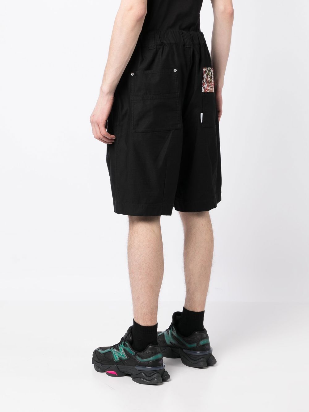 Shop Five Cm Knee-length Cotton Shorts In Black