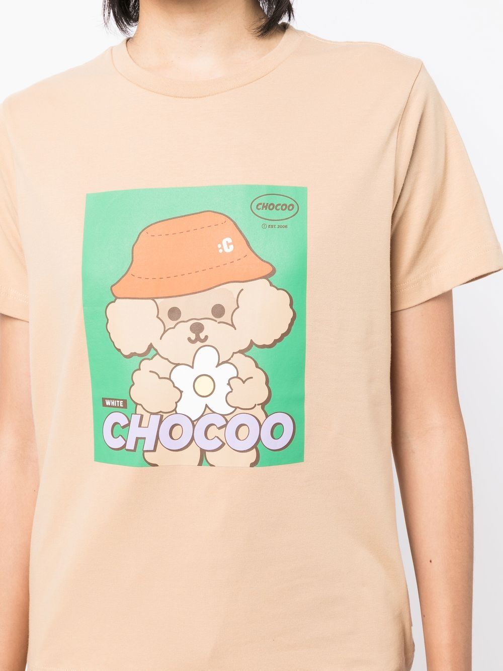 Shop Chocoolate Graphic Logo-print T-shirt In Brown