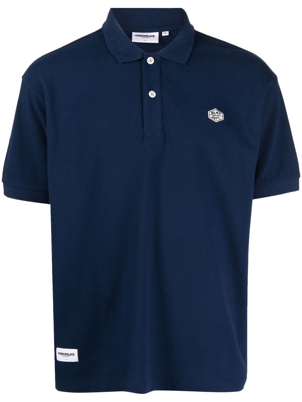 Chocoolate Logo-patch Polo Shirt In Blue