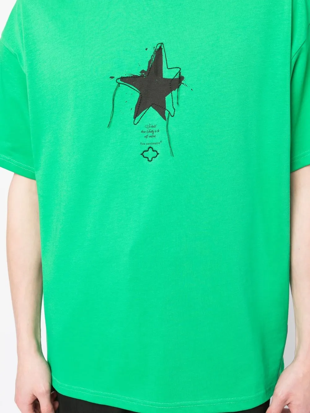 Five Cm T-shirt Mit Stern-print In Green