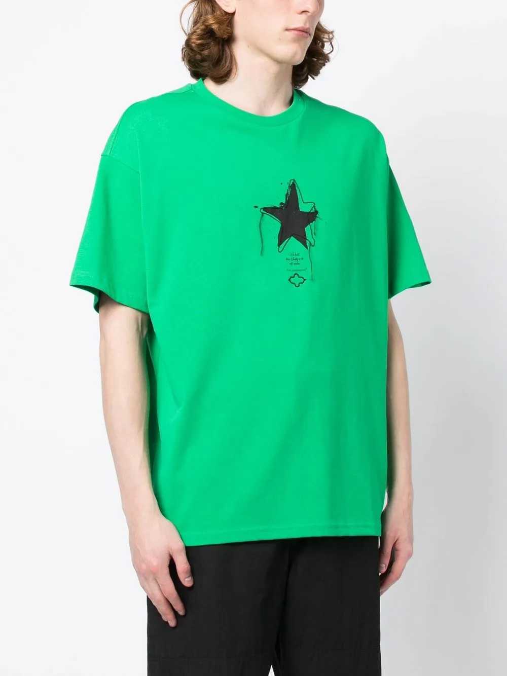 Five Cm T-shirt Mit Stern-print In Green