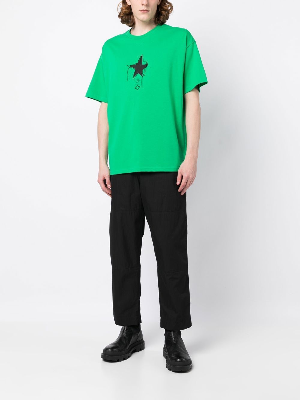 FIVE CM T-shirt met sterprint - Groen